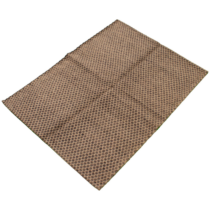 Tapis noir / brun en laine noué à la main de conception unique 4 pi 7 po x 6 pi 7 po New Age Gwerfyl
