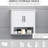 White 3 Bathroom Cabinet, With Adjustable Shelf And 2 Doors - Optimize Space Over Toilet Storage Shelf, Keep Your Essentials Organized,