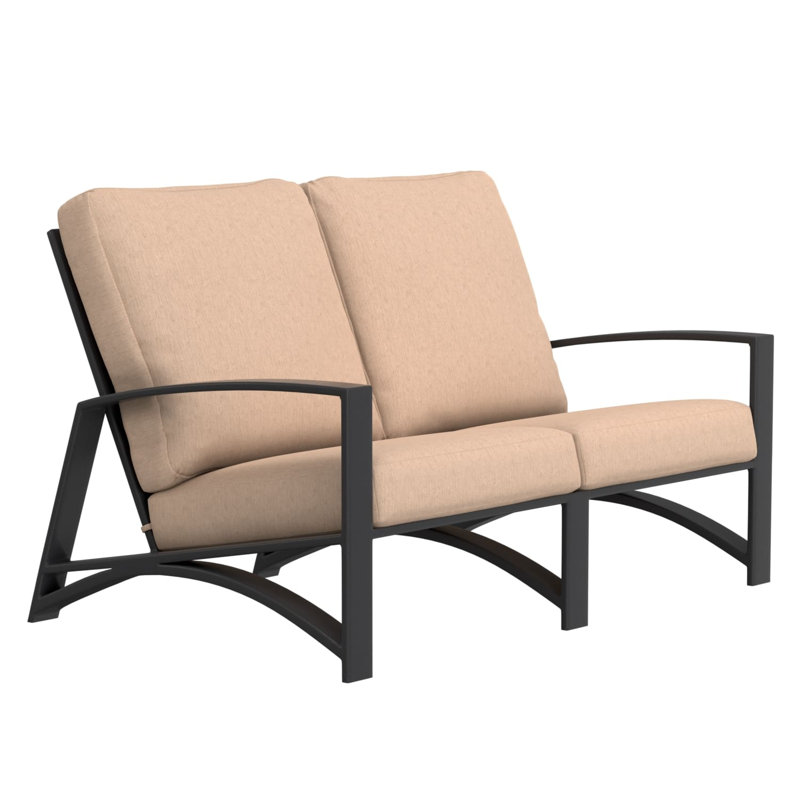 Arc Outdoor 2 - Seat Loveseat, Graphite, Alcazar Redwood