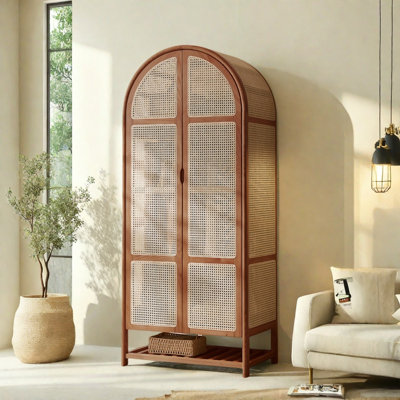 Simple and Retro Solid Wood Wardrobe