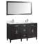 Ensemble de meuble-lavabo double 60 po avec miroir Monadnock-33560729
