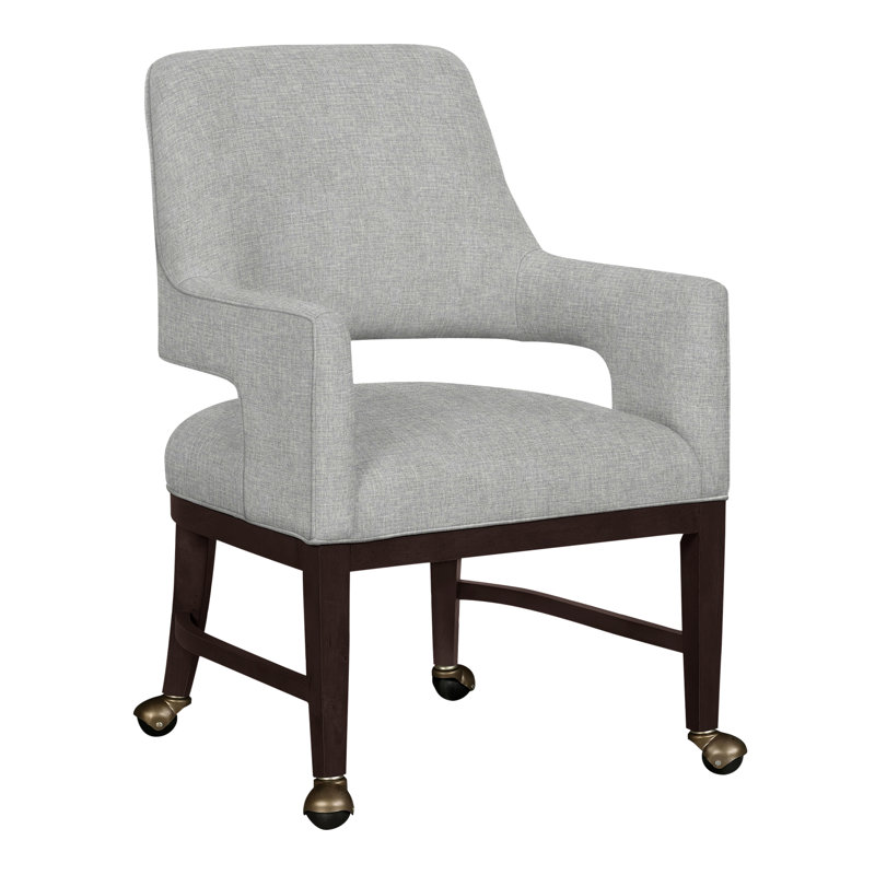 Josie Grande Upholstered Arm Chair, Perigold Willa Bark, Espresso