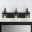 Éclairage pour salle de bain à intensité variable 3 lumières avec abat-jour en verre transparent Loucks-1167613180