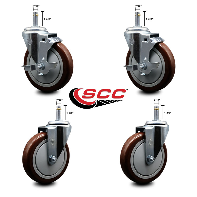 Grip Ring Stem Caster, Maroon