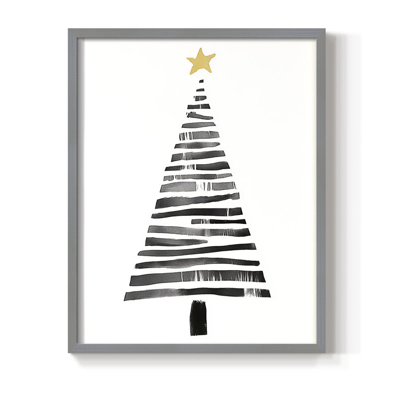 Reproduction encadrée de Noël, art massif Lxxi, Gris, H 21 po x l 17 po