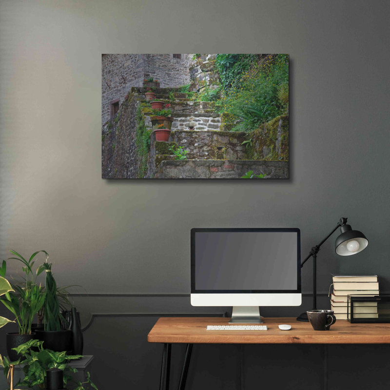 " Stone Steps, " by Larry Malvin, 24" H x 36" W