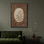 Impression sur toile sépia floral ovale - Décoration botanique antique pour salon ou couloir rustique-115245255-115245256-115245257