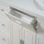 Meuble-lavabo simple de 122 cm (48 po) avec lavabo et dosseret intégrés en surface solide, armoire de rangement à 7 tiroirs, portes à fermeture amortie, style traditionnel autoportant, assemblage requis-787191794