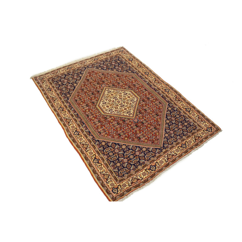 One-of-a-Kind Rectangle 5' X 3'10" 1980s Wool Area Rug in Orange/Rust