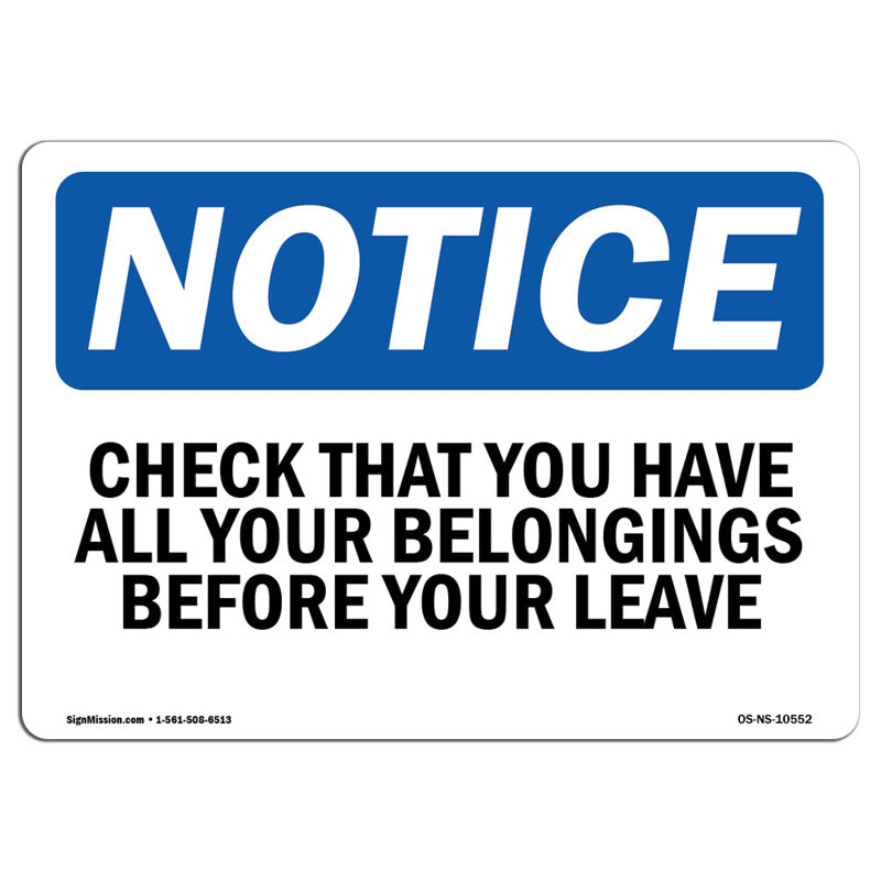 Notice Sign