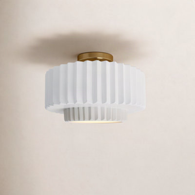 Wilbury Dottie Ceramic LED Semi Flush Mount