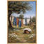 Illustration de paysage rustique campagne, ligne de buanderie, impression sur toile encadrée, impression sur toile-126032257-126032260