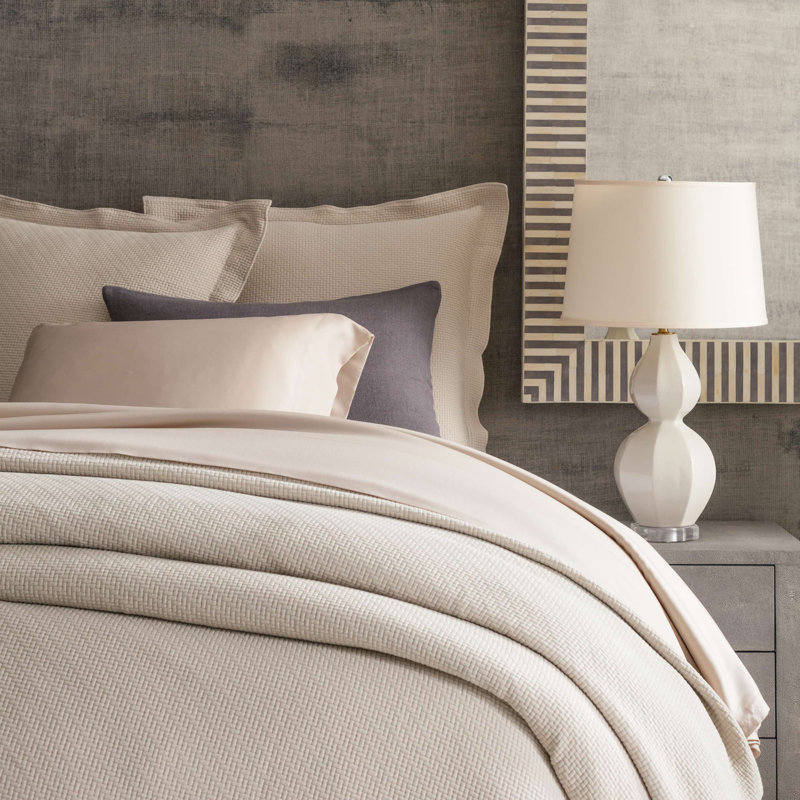 Interlaken Matelasse Coverlet, King Coverlet, Sand