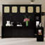 Lit escamotable avec bureau et armoires en rotin, lit escamotable peu encombrant-106810894