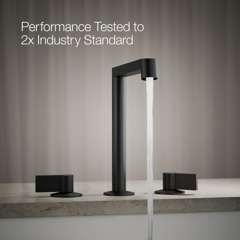 Components Deck-Mount Bath Spout With Row Design, Matte Black