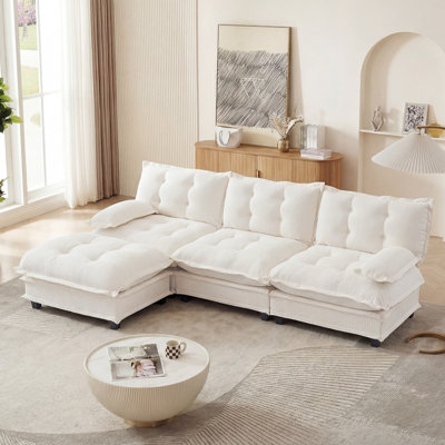 Living Room Set, L Shape Sofa, Chenille Sofa, For Living Room