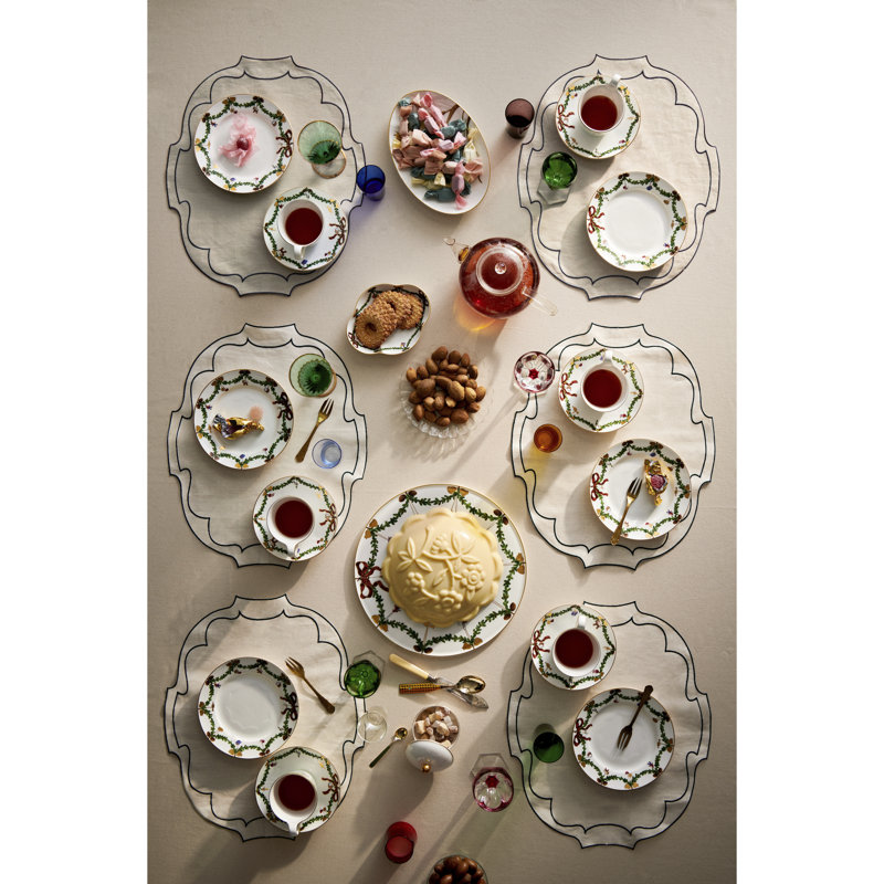 Star Fluted Christmas Christmas Cake Dish 12"