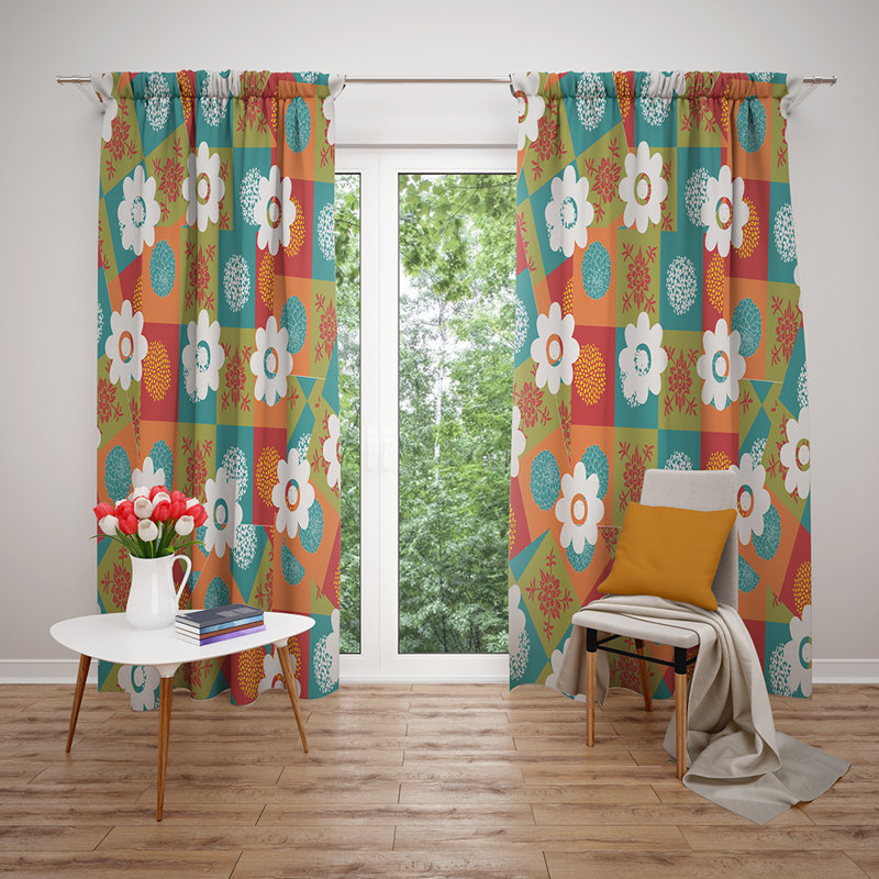 Semi Sheer Curtain Pair, 20" W x 52" L