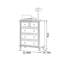 Simple Black Solid Wood 5-drawer Storage Cabinet