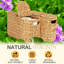 Panier à papier de toilette avec couvercle pour 6 rouleaux, en osier de jacinthe d'eau, naturel