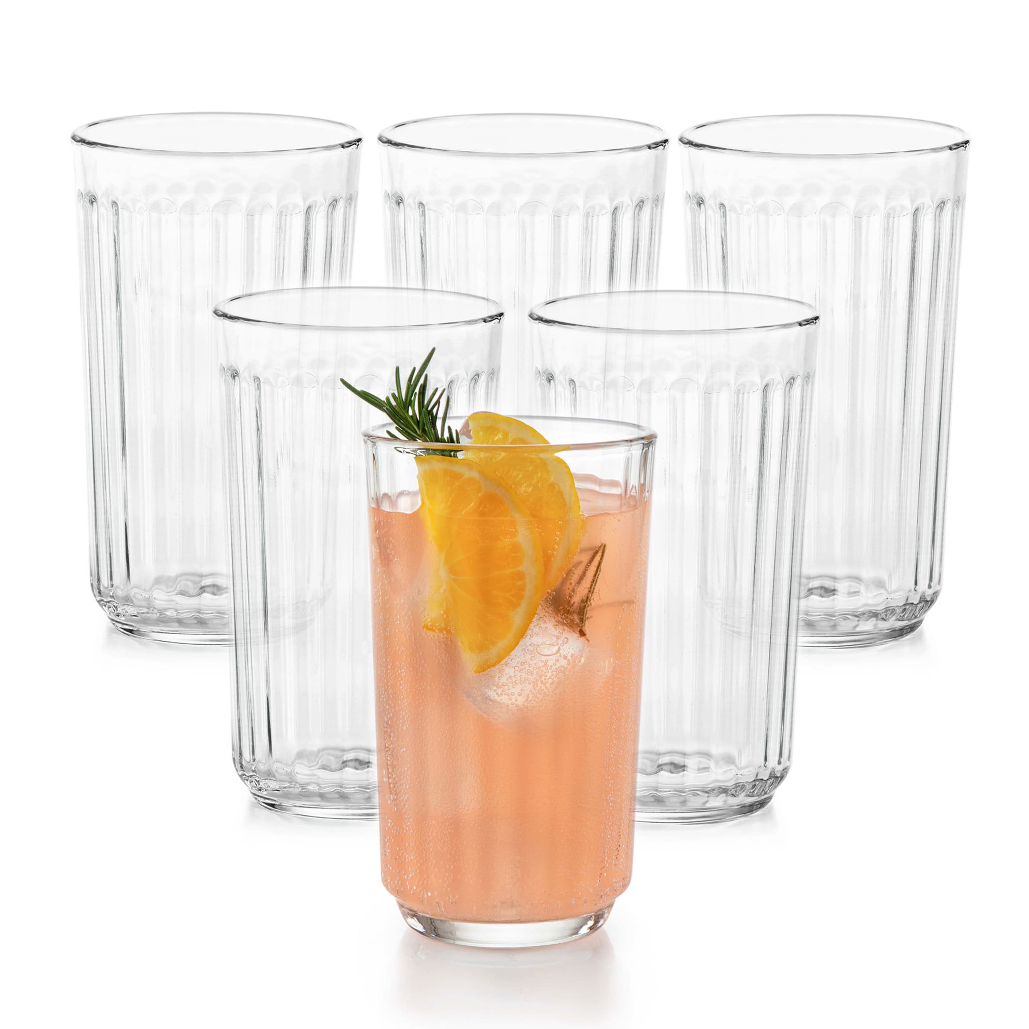 Libbey Paneled Tumbler Drinking Glasses, 17 Ounce & Reviews | Birch Lane