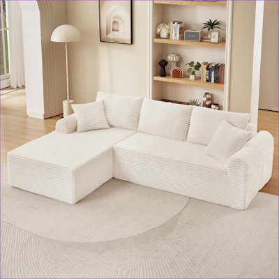 Canapés modulaires | Chaise longue modulaire droite pour salon, chambre à coucher, salle multimédia | Velours côtelé | Standard