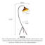 Lampe sur pied en fer de style rétro chinois (avec peinture de cuisson) et rotin
