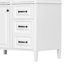 Meuble-lavabo autoportant avec lavabo en céramique et armoire de rangement à tiroir rabattable-1854980441
