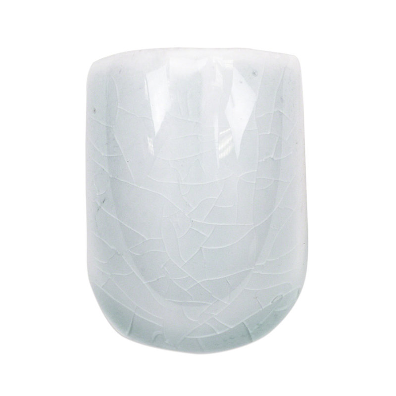 Nabi Arctic Blue 1X1 Crackled Glossy Glass Pencil Corner Piece