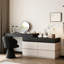 Coiffeuse 90,55 "avec miroir italien
