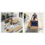 Ensemble de jardin 8 pièces entièrement assemblé pour 4 à 6 personnes, comprenant des modules, une table basse en verre, une table d'appoint avec porte-gobelets, 14 coussins gris pâle, des chaises résistantes aux intempéries et des éléments amovibles.