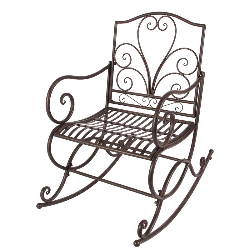 Grimaud Metal Rocking Chair, Brown
