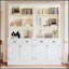 Ensemble de bibliothèque 83,4 Tall avec éclairage à DEL, portes et tiroirs pour un rangement amélioré et une esthétique moderne-1790659043