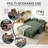 53"Sofa Bed, 3-in-1 Loveseat Sleeper Sofa with Pull Out Bed, Pockets and USB, Modern 2 Seater Convertible Small Couch for Living Room Bedroom Apartment,Corduroy Comfy Couches,Green-862974123