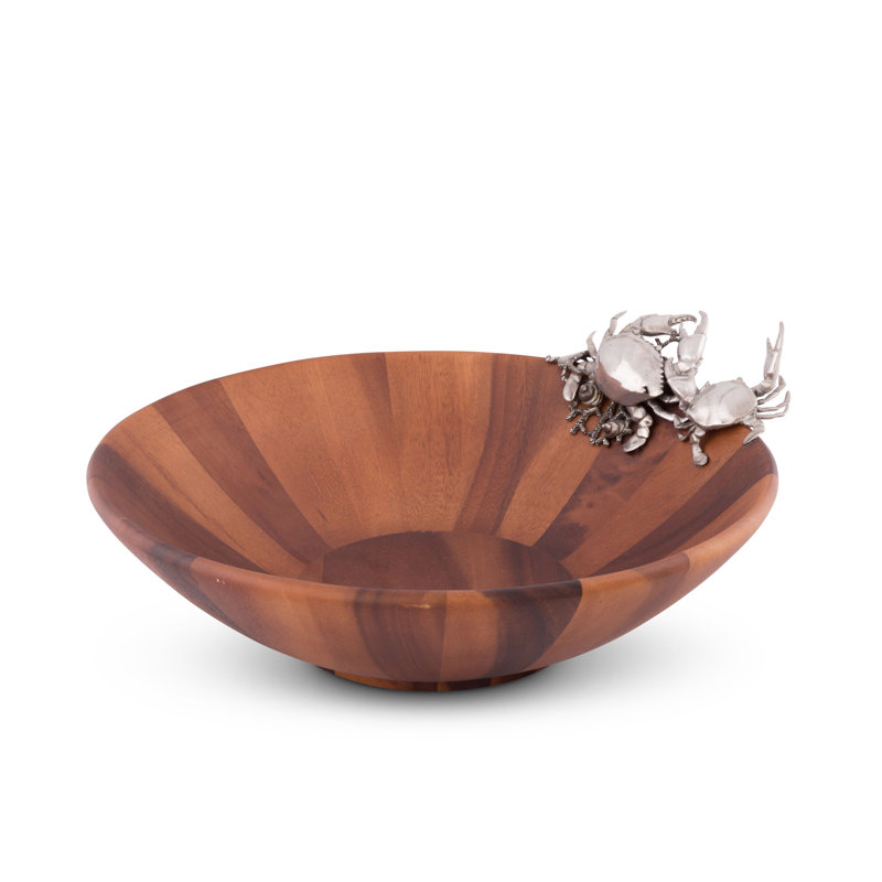 Sea And Shore Wood Salad Bowl
