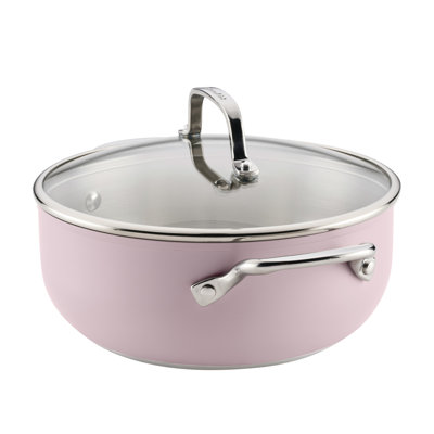 Kitchenaid Color-Finished Stainless Steel 3-Ply Base Casserole With Lid, 4-Quart, Wildflower