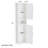 Tall White Bathroom Storage Cabinet With 2 Doors & Adjustable Shelves-1169056817