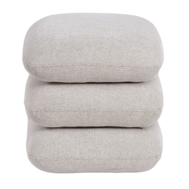 Repose-pieds contemporain en tissu, Repose-pieds contemporain Contemporary - Beige