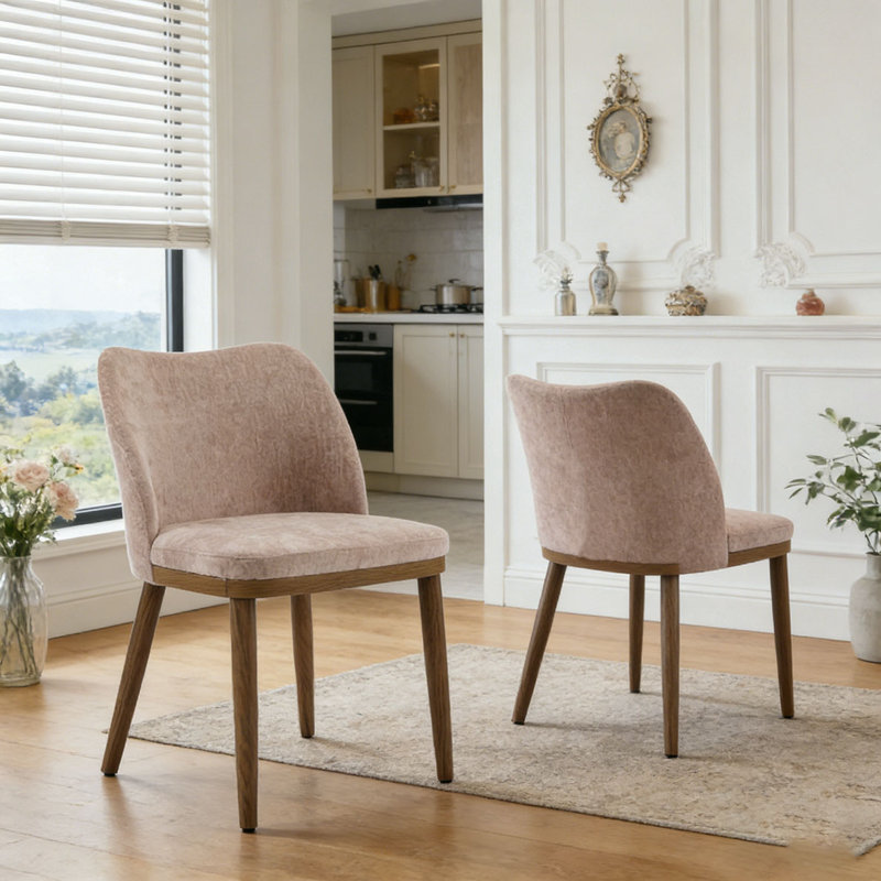 DINING CHAIR SET, Apricot Cream