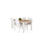 Navya 4 - Person Teak Solid Wood Patio Dining Set Extendable Rectangular Table
