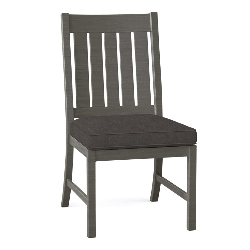 Club Patio Dining Side Chair with Cushions, Welt, Verona Fossil, Chalk