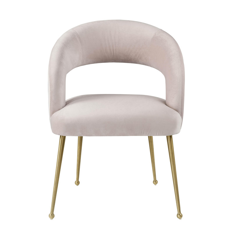  Chaise d'appoint en crème, Or, Beige