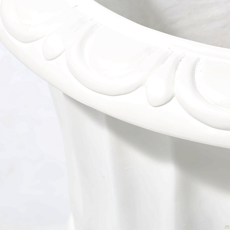 Jardinière décorative classique à grande capacité pour salle de patio, Blanc