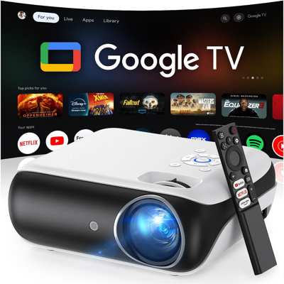 Smart Projector, 4K UHD Home Theatre With Dolby Sound, Wi-Fi & Bluetooth, Built-In Streaming Apps, Compatible With Games Consoles & Smartphone, Indoor & Outdoor Use