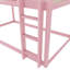Lit superposé bas simple au-dessus d'un lit simple, lit superposé au sol avec échelle, fabrication en bois massif pour enfants et adolescents, conception compacte et peu encombrante (sans matelas)-132915816