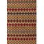 Pasha Wool Geometric Area Rug in Brown/Red/Yellow