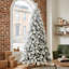 6FT PVC/Pine Needle Blend Flocked Christmas Tree-1760620006