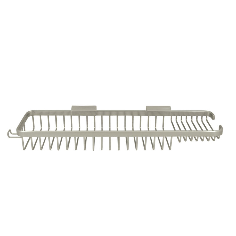 8473CC990D9B4804B2516FEFF3EBA787 Panier en métal de 17 3/4 po rectangulaire de couleur nickel brossé profond, Nickel brossé