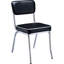 Chaises rembourrées noires (de 2) - Chaise de salle à manger rembourrée rectangulaire et rembourrée en mousse de 2 pièces, mobilier de chambre contemporain