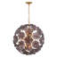 Luminaire suspendu en laiton vieilli 9 lumières Cailynne-227750263